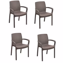 SEDIA DA ESTERNO - Sedute da giardino, Sedia per tavolo da pranzo, Poltrona outdoor effetto rattan, 100 % Made in Italy, 54x6 ...