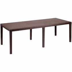 TAVOLO DA ESTERNO - Ripiano rettangolare allungabile da pranzo, Tavolo da giardino estensibile effetto rattan, 100% Made in I ...