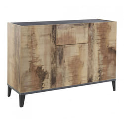Credenza Albatross, Madia da cucina a 3 ante e 1 cassetto, Buffet da soggiorno, Madia da cucina, 100% Made in Italy, cm 120x40h82, Ardesia e Acero