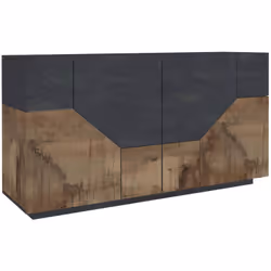 CREDENZA - Madia da cucina a 4 ante geometriche, Buffet da soggiorno, Madia da cucina, 100% Made in Italy, cm 159x43h86, Arde ...