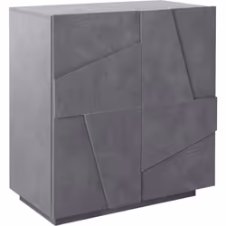 CREDENZA - Madia da cucina a 2 ante, Buffet da soggiorno, 100% Made in Italy, cm 81x44h86, Ardesia. STRUTTURA E UTILIZZO - Cr ...
