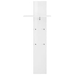Dmora - Mobile da ingresso Etesia, Entratina moderna multifunzione, Armadietto multiuso per atrio, 100% Made in Italy, cm 50x27h140, Bianco lucido