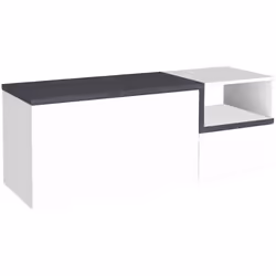 MOBILE DA INGRESSO - Entratina moderna multifunzione, Armadietto multiuso per atrio, 100% Made in Italy, cm 120x40h54, Bianco ...