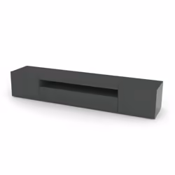MOBILE PORTA TV - Credenza bassa da soggiorno a 3 ante, Base porta televisione, 100% Made in Italy, cm 200x40h37, Antracite l ...