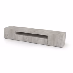 MOBILE PORTA TV - Credenza bassa da soggiorno a 3 ante, Base porta televisione, 100% Made in Italy, cm 200x40h37, Cemento. ST ...