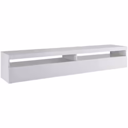 MOBILE PORTA TV - Credenza bassa da soggiorno, Base porta televisione, 100% Made in Italy, cm 200x45h36, Bianco lucido. STRUT ...