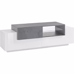 MOBILE PORTA TV - Credenza bassa da soggiorno, Base porta televisione, 100% Made in Italy, cm 160x45h51, Bianco lucido e Arde ...