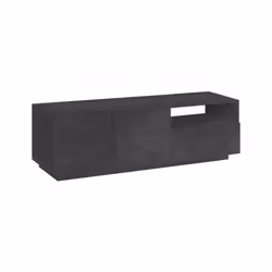 Mobile da soggiorno Porta Aiace, Made in Italy, Credenza per Aiace da salotto a 2 ante e 1 cassetto, cm 150x43h46, Grigio Ardesia