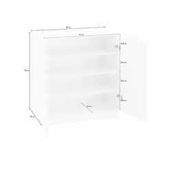 Scarpiera Apetta, Made in Italy, a 2 ante, Portascarpe da ingresso, Mobile multiuso, cm 80x38h86, Bianco lucido