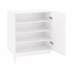 Scarpiera Apetta, Made in Italy, a 2 ante, Portascarpe da ingresso, Mobile multiuso, cm 80x38h86, Bianco lucido - Vista aggiuntiva 4