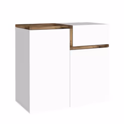 SCARPIERA - Mobile multiuso a 2 ante e 1 anta a ribalta, Portascarpe da ingresso, 100% Made in Italy, cm 80x40h80, Bianco luc ...