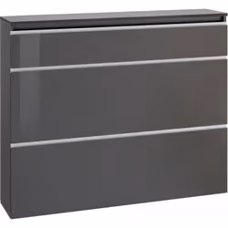 SCARPIERA - Mobile multiuso a 2 ante e 1 anta a ribalta, Portascarpe da ingresso, 100% Made in Italy, cm 120x27h108, Antracit ...