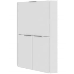 Dmora - Scrivania Akiro, Mobile multiuso con scaffali e piano da lavoro, Tavolo multiuso per ufficio, Scrivania salvaspazio multiposizione, 100% Made