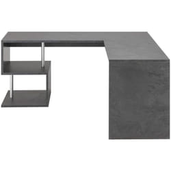 Dmora - Scrivania Annibi, Scrittoio angolare porta pc, Tavolo multiuso per ufficio, Scrivania salvaspazio multiposizione, 100% Made in Italy, cm