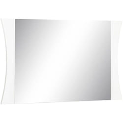 Dmora - Specchio Frida, Specchio da bagno, 100% Made in Italy, cm 110x2h60, Bianco lucido