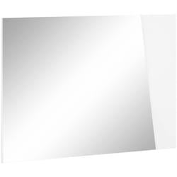 Dmora - Specchio Deanna, Specchio da bagno, 100% Made in Italy, cm 80x2h60, Bianco lucido