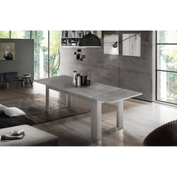 Tavolo per sala da pranzo Agenore, Made in Italy, Tavolo moderno con allunghe, Consolle allungabile, cm 160/210x90h75, Grigio Cenere