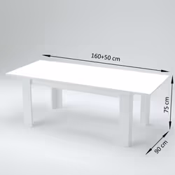 Tavolo per sala da pranzo Agenore, Made in Italy, Tavolo moderno con allunghe, Consolle allungabile, cm 160/210x90h75, Grigio Cenere