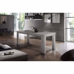 Tavolo per sala da pranzo Agenore, Made in Italy, Tavolo moderno con allunghe, Consolle allungabile, cm 160/210x90h75, Grigio Cenere - Vista aggiuntiva 4