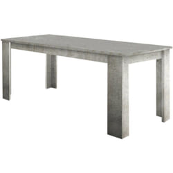 Tavolo allungabile Agenore, Consolle allungabile fino a 12 posti, Consolle estensibile 100% Made in Italy, cm 160/210x90h75, Cemento - Dmora