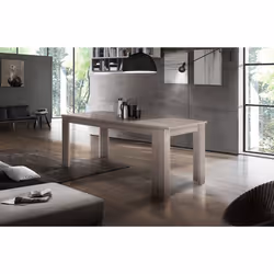 Tavolo per sala da pranzo Arizon, Made in Italy, Tavolo moderno con allunghe, Consolle allungabile, cm 140/190x90h75, Olmo perla - Vista aggiuntiva 4