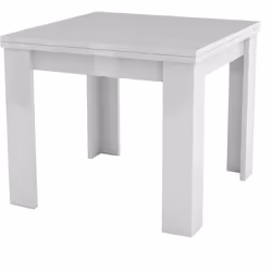 TAVOLO ALLUNGABILE - Consolle ausiliare da cucina, Tavolo allungabile, 100% Made in Italy, cm 90x90h75, Bianco lucido. STRUTT ...