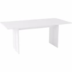 TAVOLO FISSO - Ripiano rettangolare di design, Tavolo da cucina, 100% Made in Italy, cm 160x90h75, Bianco lucido. STRUTTURA E ...