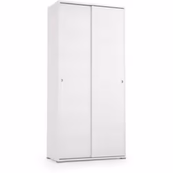 GUARDAROBA 2 ANTE - Armadio a 2 ante scorrevoli e 4 ripiani, Mobile moderno multiuso per camera da letto, 100% Made in Italy, ...