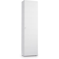 Armadio multiuso Abuela, Mobile lineare a 1 Anta e 7 ripiani, Colonna da ingresso o bagno, Scarpiera moderna, 100% Made in Italy, 50x30h182 cm,