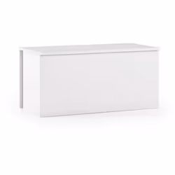 BAULE - Capiente box contenitore multiuso, Cassapanca moderna, 100% Made in Italy, 90x45h45 cm, Bianco. STRUTTURA E UTILIZZO ...
