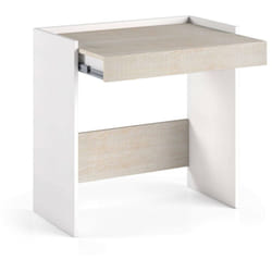 Dmora - Scrivania Adri, Scrittoio moderno con cassetto, Tavolo da studio o ufficio porta pc portalibri, 100% Made in Italy, 80x40h79 cm, Bianco e