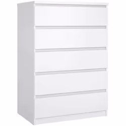 CASSETTIERA - Settimino multiuso, Comò camera da letto, Mobile con cassetti, 77x50 h111 cm, Bianco lucido. STRUTTURA E UTILIZ ...
