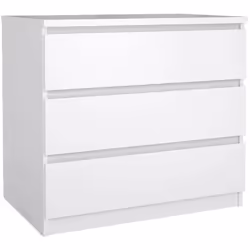 CASSETTIERA - Settimino multiuso, Comò camera da letto, Mobile con cassetti, 77x50 h70 cm, Bianco lucido. STRUTTURA E UTILIZZ ...