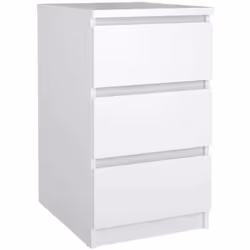 CASSETTIERA - Settimino multiuso, Comò camera da letto, Mobile con cassetti, 50x40 h70 cm, Bianco lucido. STRUTTURA E UTILIZZ ...