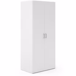 GUARDAROBA 2 ANTE - Mobile camera da letto, Cabina armadio portabiti, Armadio appendiabiti, 77x49 h175 cm, Bianco. STRUTTURA ...