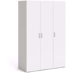 GUARDAROBA 3 ANTE - Mobile camera da letto, Cabina armadio portabiti, Armadio appendiabiti, 115x49 h175 cm, Bianco. STRUTTURA ...
