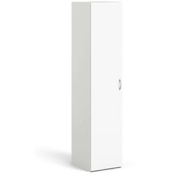 Armadio multiuso 1 anta Am, Mobile multifunzionale, Mobiletto scarpiera, Guardaroba porta scarpe, 39x41 h175 cm, Bianco - Dmora