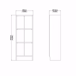 Libreria a tre Alcesti, colore bianco, cm 40 x 107 x 26