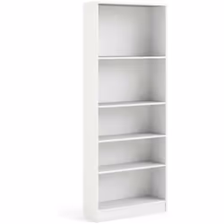 LIBRERIA - Scaffale da ufficio, Mobile portalibri, Biblioteca, 79x27 h203 cm, Bianco. STRUTTURA E UTILIZZO - Mobile porta lib ...