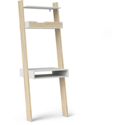 Dmora - Libreria Aviv, Scaffale da ufficio, Mobile portalibri, Biblioteca, 65x48 h180 cm, Bianco e Quercia