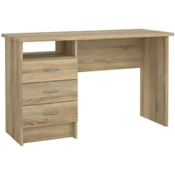 Dmora - Scrivania Andre, Scrittoio multiuso, Tavolo per ufficio porta pc, Piano di lavoro, 120x48 h72 cm, Quercia