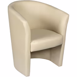 POLTRONA - Poltrona da salotto, Seduta imbottita, Sedia con braccioli in ecopelle, 65x60h78 cm, Beige. STRUTTURA E UTILIZZO - ...