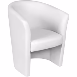 POLTRONA - Poltrona da salotto, Seduta imbottita, Sedia con braccioli in ecopelle, 65x60h78 cm, Bianco. STRUTTURA E UTILIZZO ...