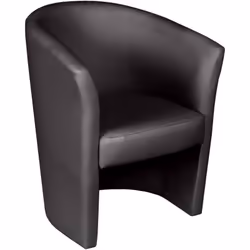 POLTRONA - Poltrona da salotto, Seduta imbottita, Sedia con braccioli in ecopelle, 65x60h78 cm, Nero. STRUTTURA E UTILIZZO - ...