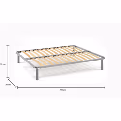 Rete letto piazza e mezza Fancy, Rete ortopedica in multistrato di betulla a 14 doghe, 100% Made in Italy, cm 120x200h 34