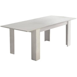 Tavolo allungabile Artino, Consolle allungabile, Tavolo da pranzo allungabile, Consolle estensibile da cucina, 160/220x88h75 cm, Bianco - Dmora