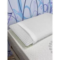 Talamo Italia Set di 2 Cuscini per Basilico, 100% Made in Italy, Guanciale sfoderabile a &quot;saponetta&quot; in Memory Foam forato, Anallergico e Traspirante, 70x40xh16 cm