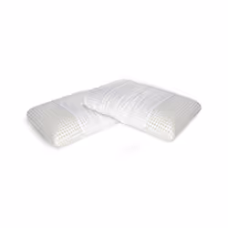 Talamo Italia Set di 2 Cuscini per Basilico, 100% Made in Italy, Guanciale sfoderabile a &quot;saponetta&quot; in Memory Foam forato, Anallergico e Traspirante, 70x40xh16 cm