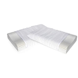 Talamo Italia - Set di 2 guanciali Origano, Cuscino per letto, Poggiatesta imbottito, Cuscinetto per camera da letto, Made in Italy, 70x41 h12 cm,