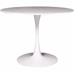 TAVOLO FISSO - Tavolo rotondo da cucina, Tavolo per sala da pranzo, Tavolo con piano multiuso, 100x100h75 cm, Bianco. STRUTTU ...